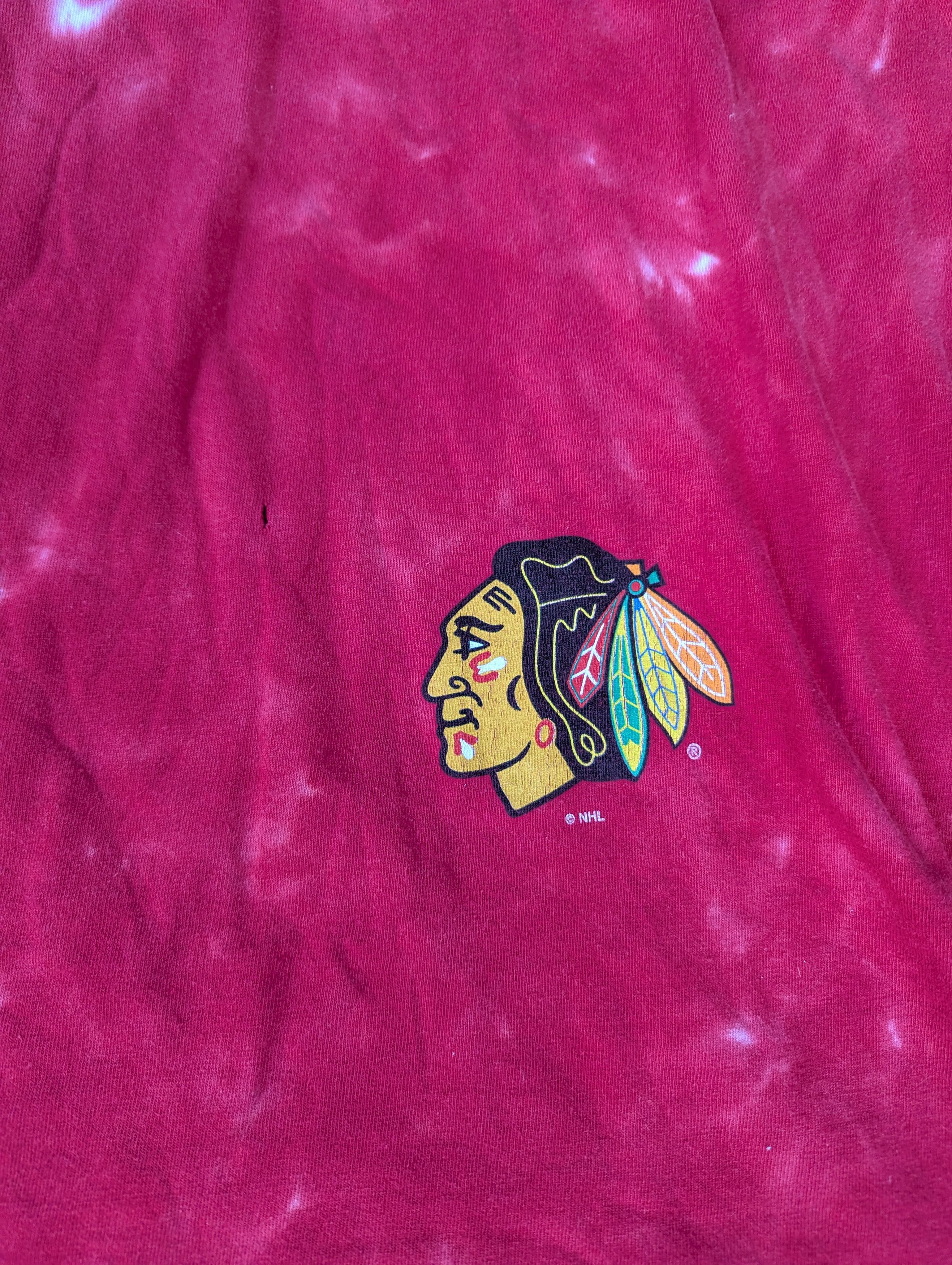 Liquid Blue × NHL × Vintage Liquid Blue 90's Chicago Blackhawks Tie Dye T Shirt Size US XL / EU 56 / 4 - 2 Thumbnail