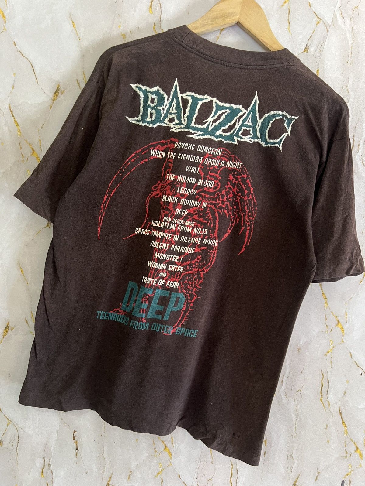 Punk and Yo Vintage Balzac “Deep” Shirt – Japanese Horror Punk Tee Size US L / EU 52-54 / 3 - 6 Thumbnail