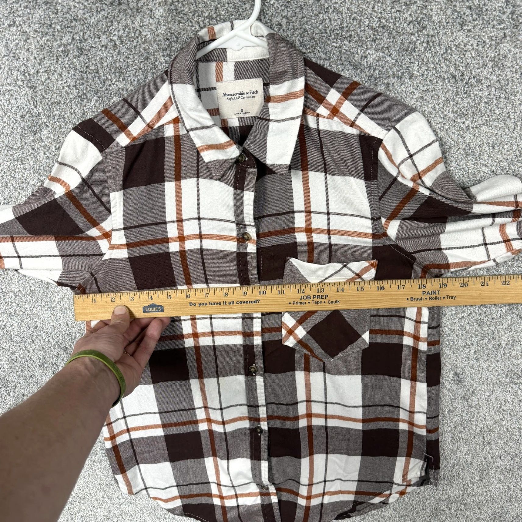 Abercrombie & Fitch Abercrombie & Fitch Flannel Shirt S Brown Plaid Casual Long Sleeve Button-Up Womens Regular Fall Grunge Hipster Pockets Vintage: No Size S / US 4 / IT 40 - 4 Thumbnail