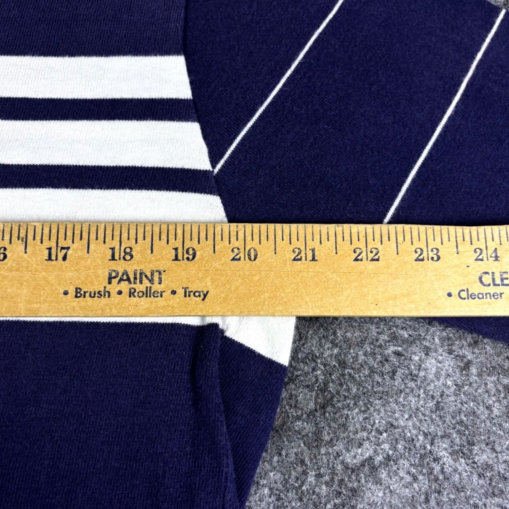 Vintage VINTAGE Chesterfield Rugby Shirt Mens XL Navy Blue White Striped Made in USA Size US XL / EU 56 / 4 - 3 Thumbnail