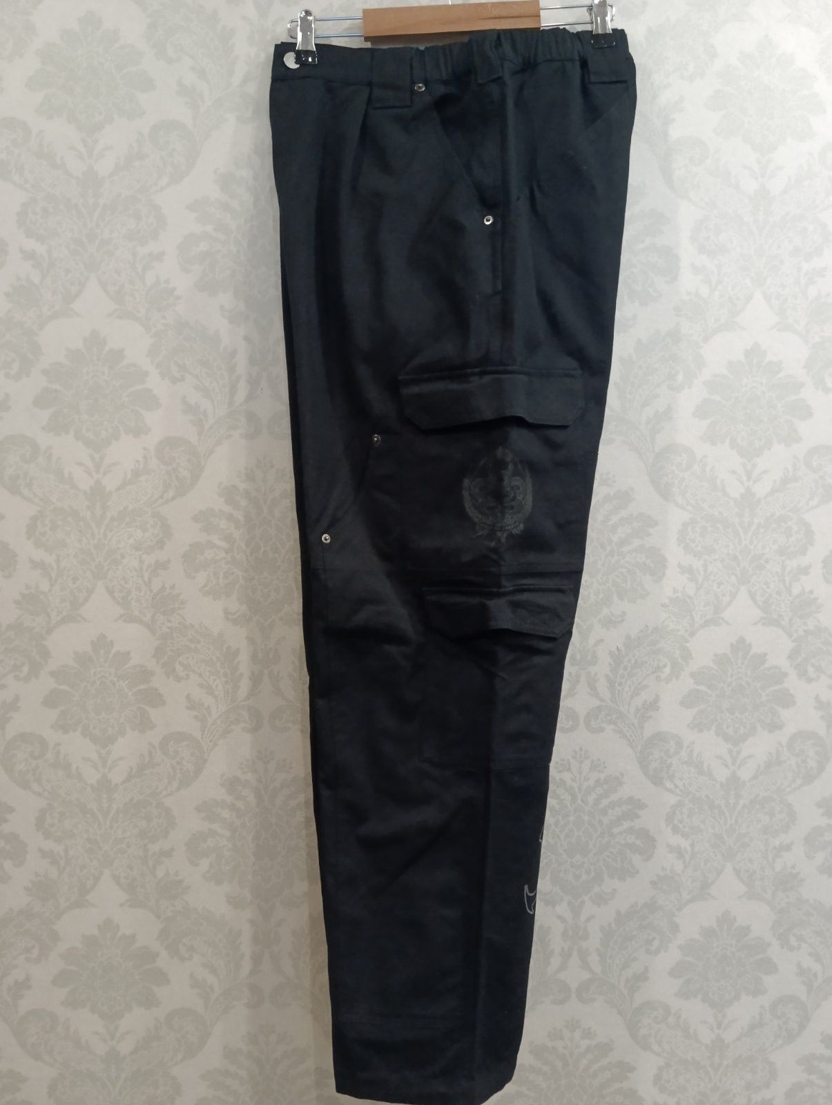 Unknown London Unknown London BLACK EMBROIDERED CARGOS pants Size US 34 / EU 50 - 7 Thumbnail