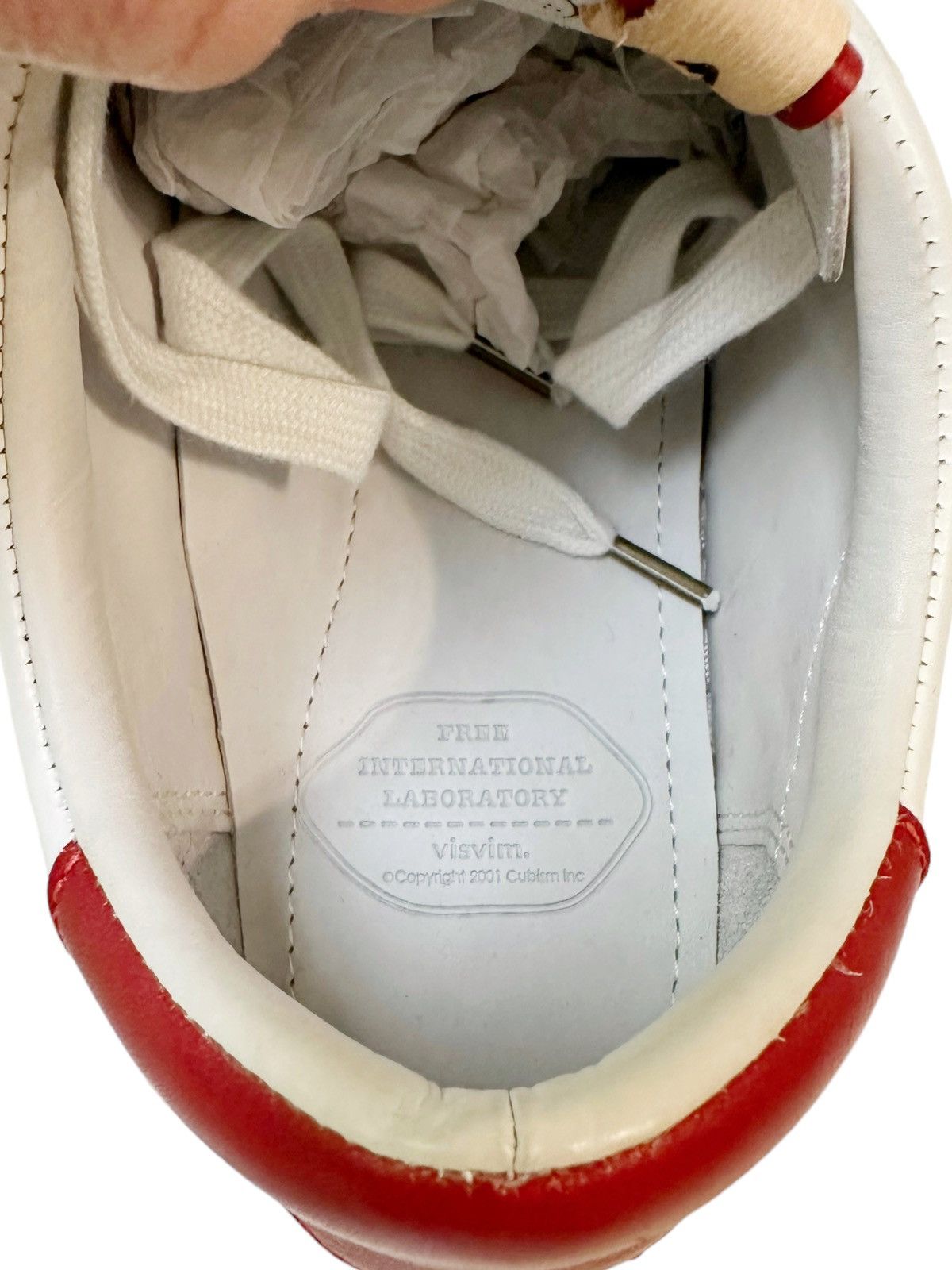 Visvim RARE Foley Folk Red White Leather Size US 8.5 / EU 41-42 - 6 Thumbnail