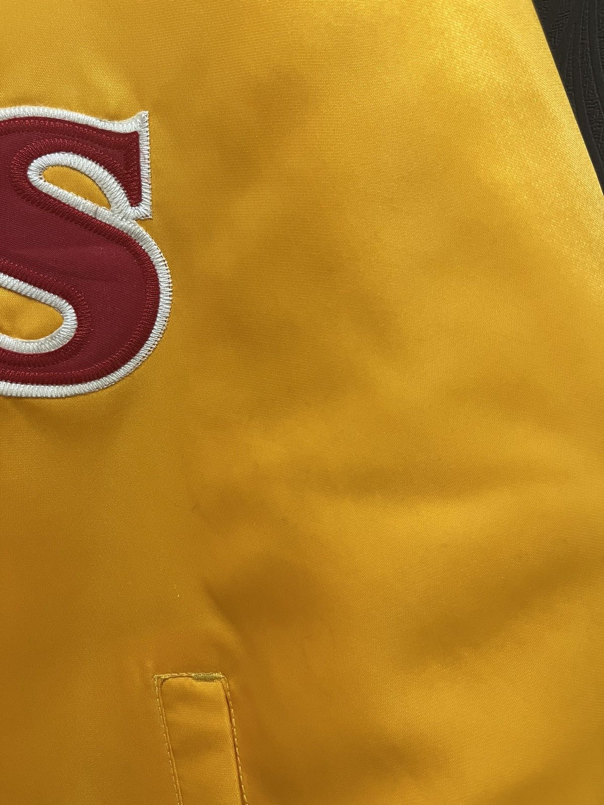 NBA × Vintage Vtg 90s Unworn Atlanta Hawks Satin Bomber Jacket Oversized Size US XXL / EU 58 / 5 - 6 Thumbnail