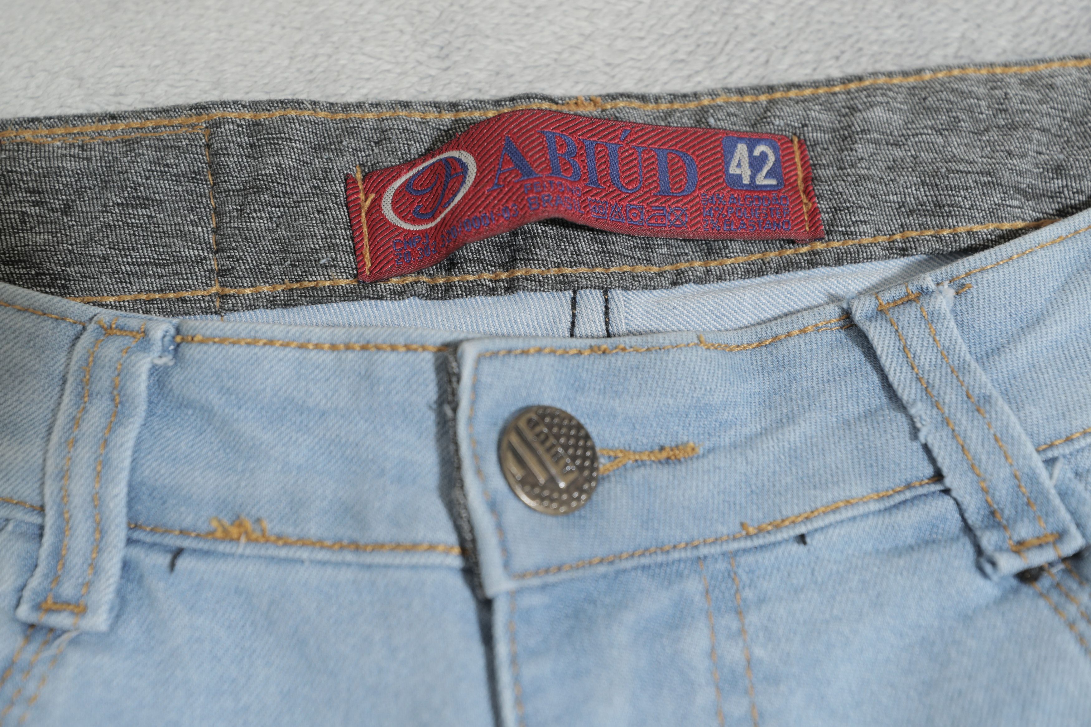 Other ABIUD Faded Light Blue Denim Shorts Made In Brasil (33) Size US 33 - 9 Thumbnail