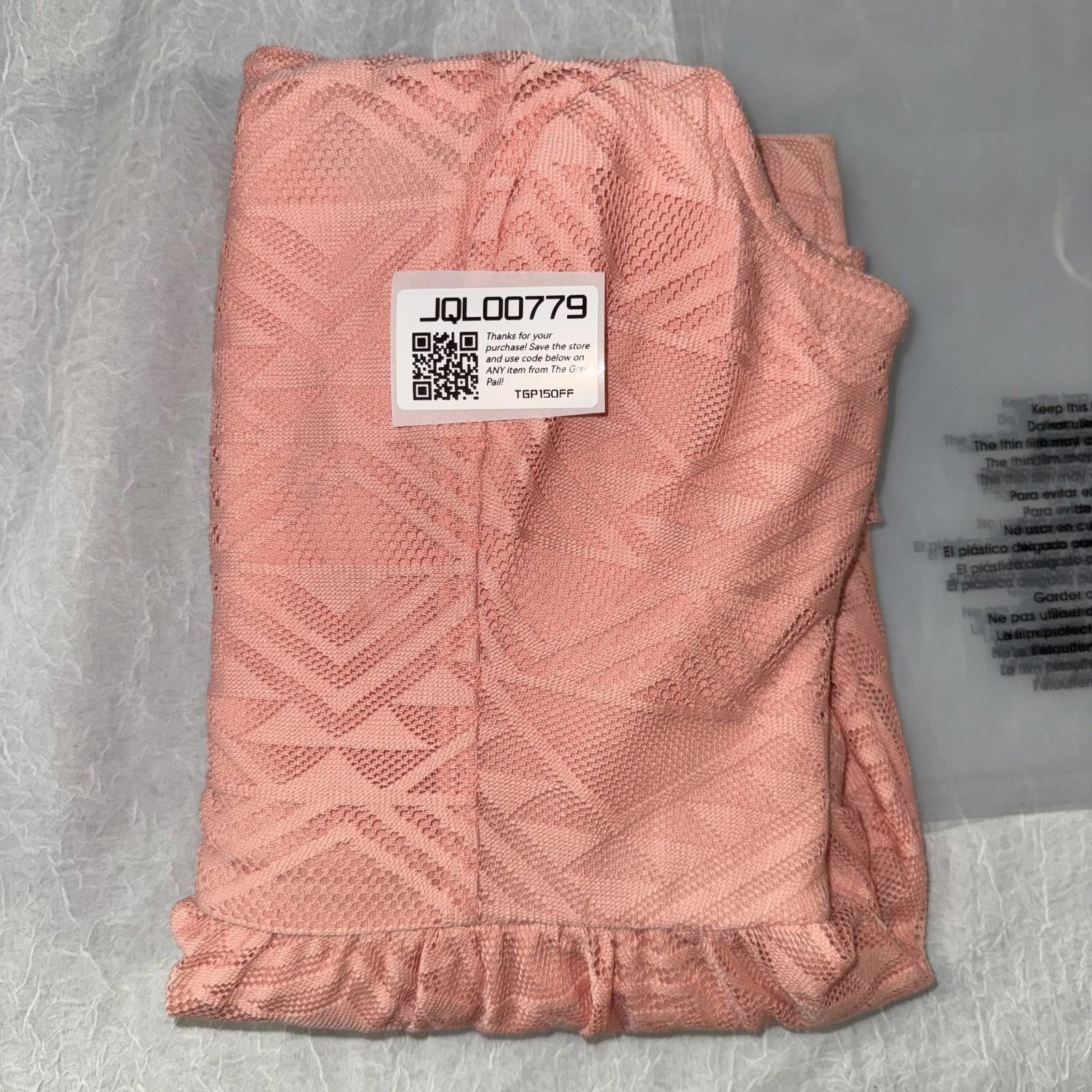 Designer Material Girl Dress Womens M Pink Geometric Lace Sleeveless Size ONE SIZE - 9 Thumbnail