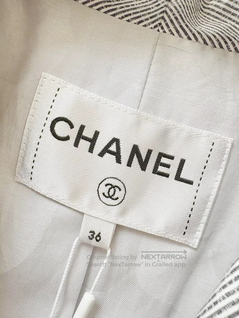 Chanel Chanel 24P light gray double-breasted lapel blazer Size XS / US 0-2 / IT 36-38 - 5 Thumbnail