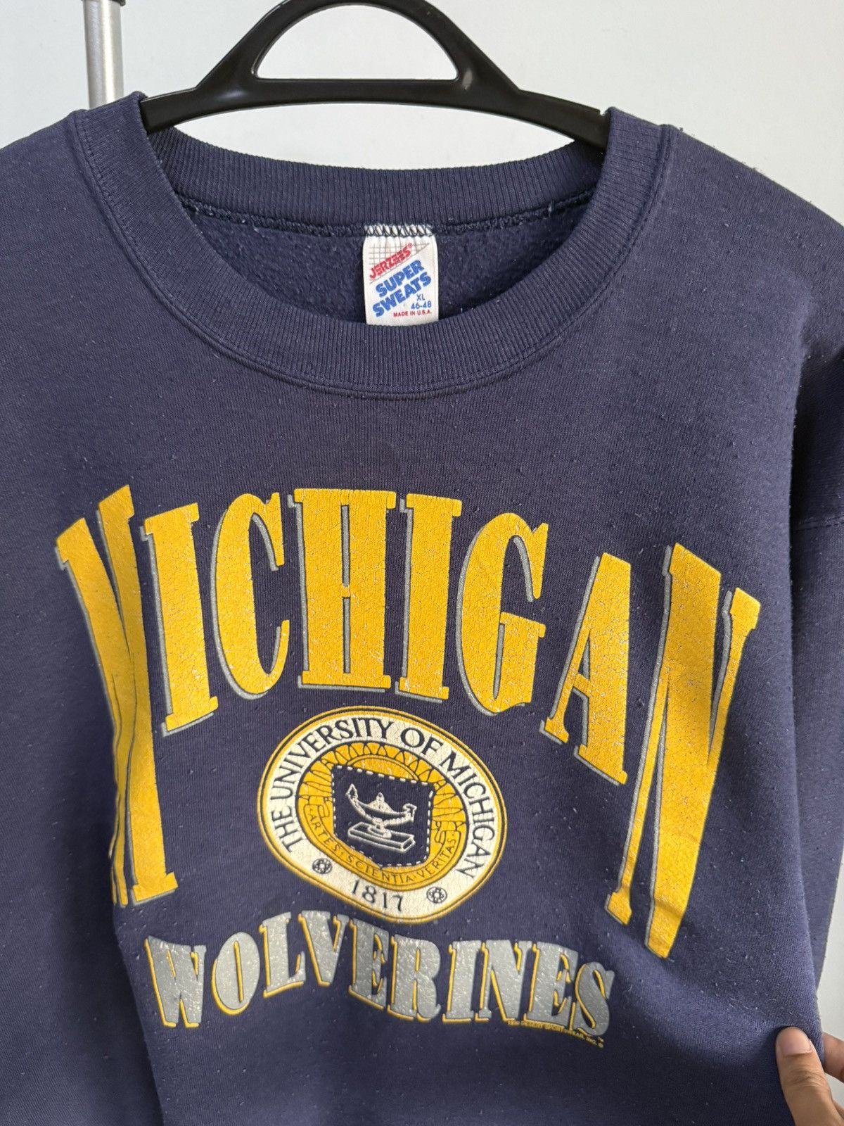 Vintage Vintage 1990s Michigan Wolverine swetshirt Size US XL / EU 56 / 4 - 2 Thumbnail