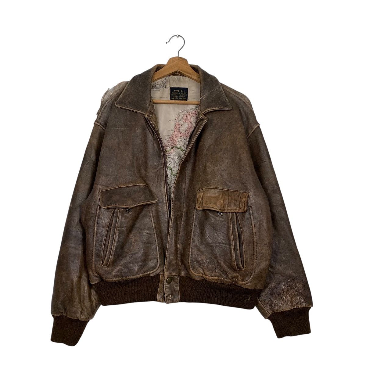 Blouson Aviateur Avirex Homme TYPE A - Taille L Cuir Vintage - Très Bon état