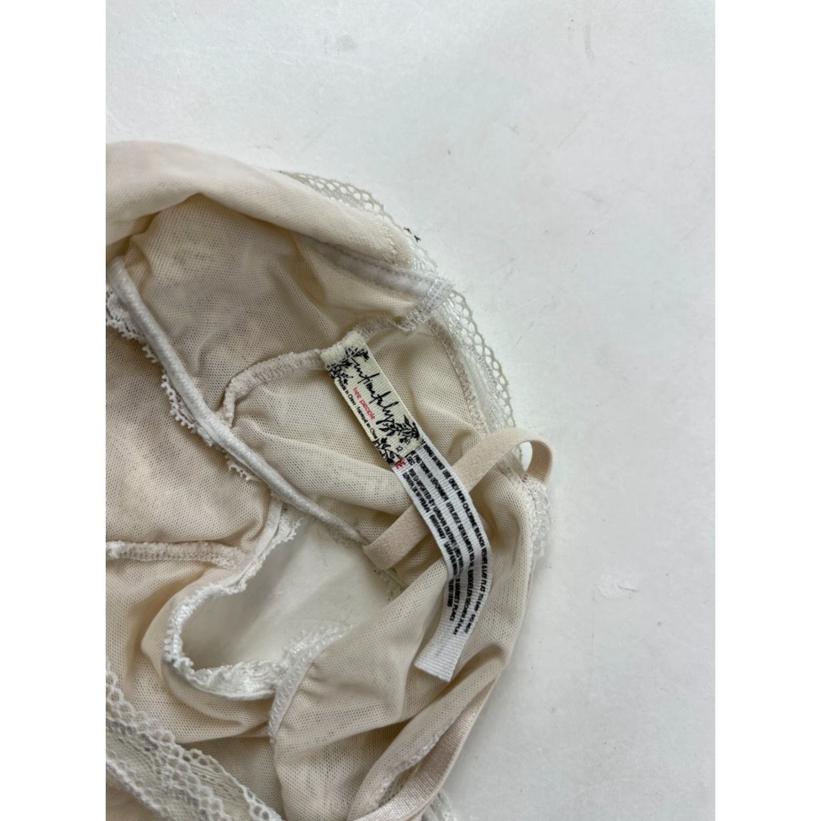 Free People Free People Bra Women XS Beige Longline Bralette Adjustable Strap Wireless Pullover Solid Sheer Classic Size ONE SIZE - 3 Thumbnail