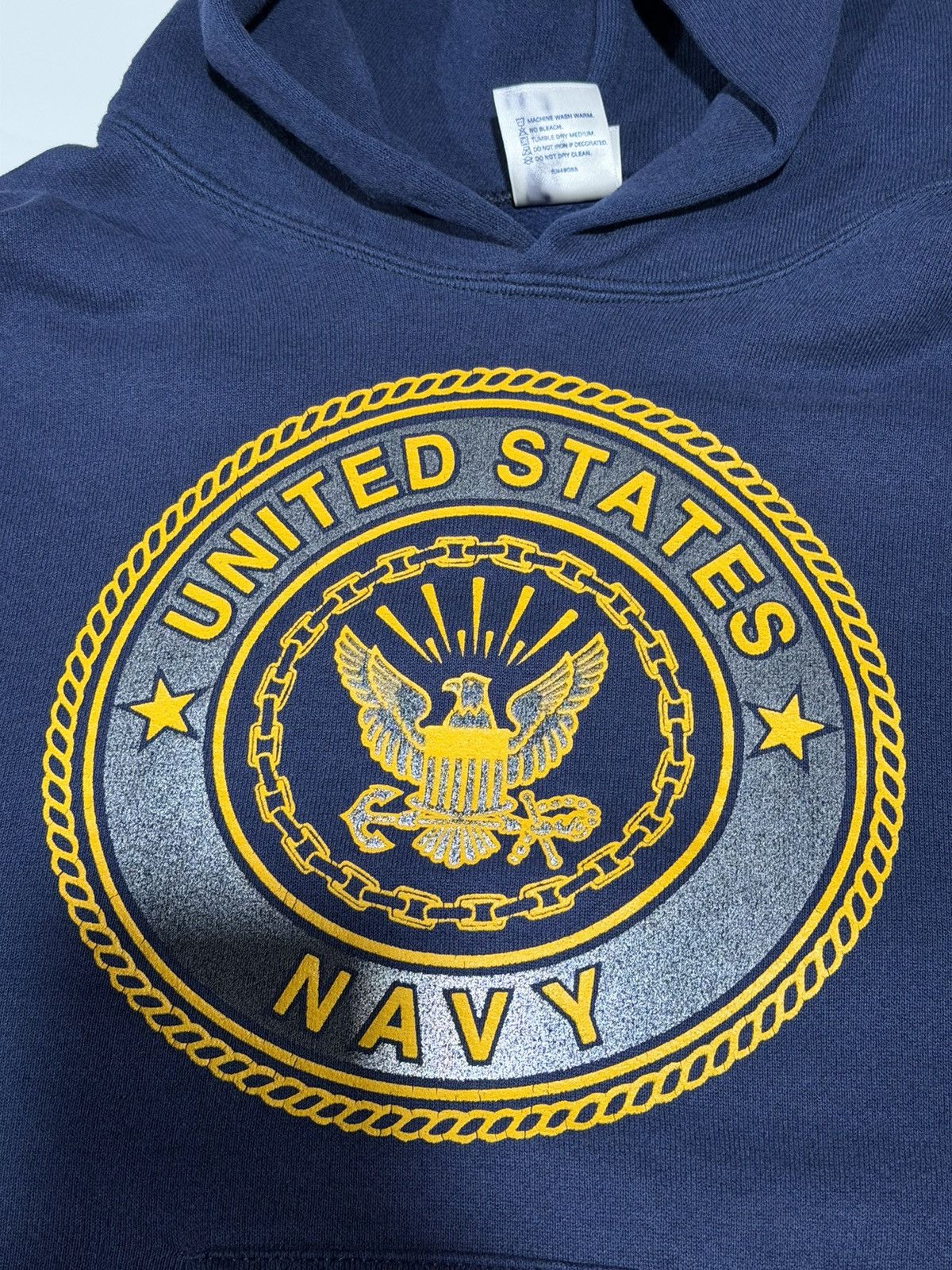 Vintage 2000s Y2K Vintage US Navy Rare Grunge Military Hoodie S Size US S / EU 44-46 / 1 - 12 Thumbnail