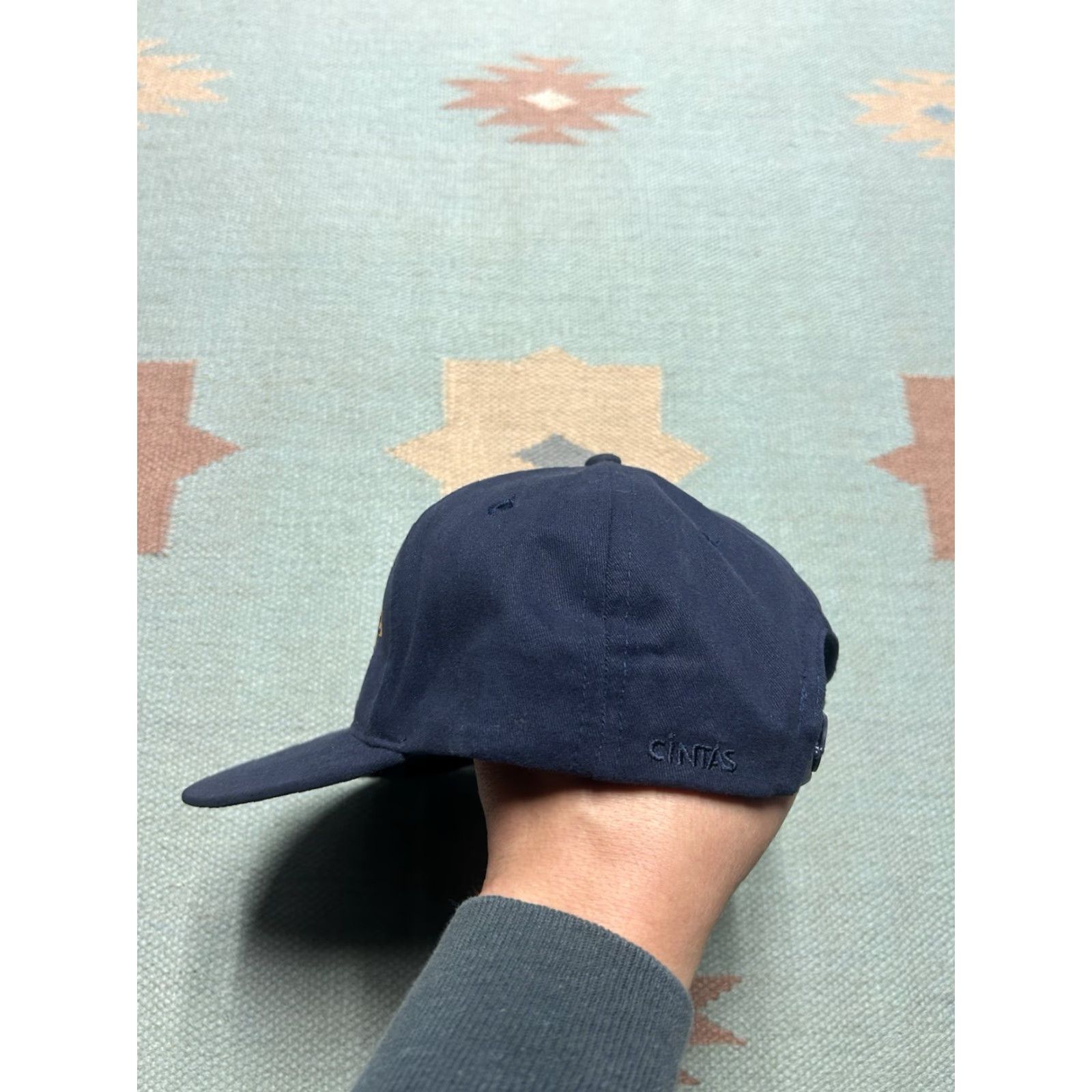 Vintage VINTAGE SnapBack Hat Cap H&E Tire Service Navy Blue Adjustable Car Mechanic Mens Adjustable Size ONE SIZE - 5 Thumbnail