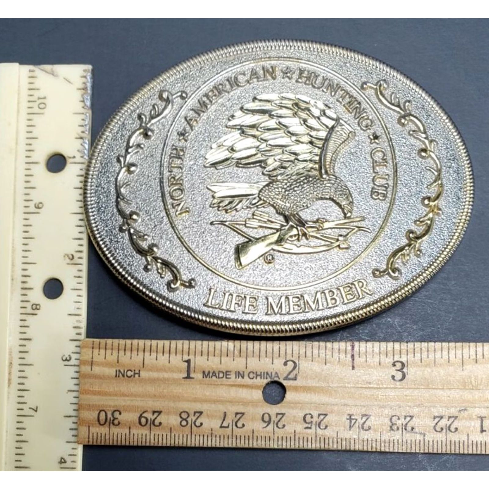 Vintage VINTAGE North American Hunting Club Belt Buckle Eagle Shirt Unbranded Silver 1990s Cowboy Western Adult Unisex Rockabilly Mens Womens Boys Girls Size ONE SIZE - 8 Thumbnail