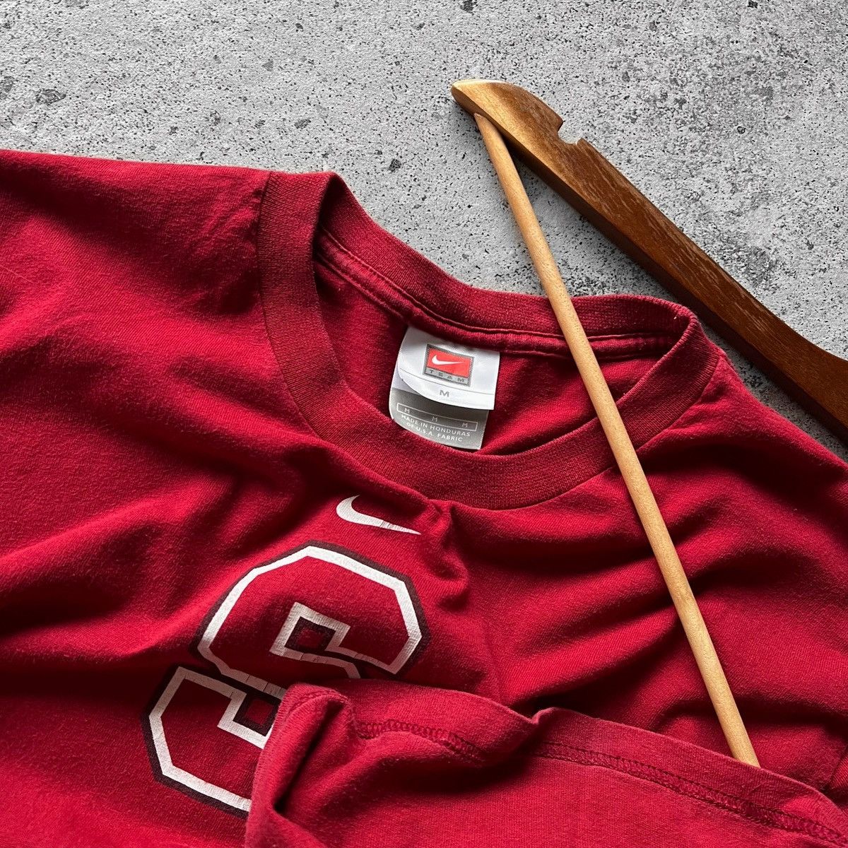 Nike × Vintage Nike Stanford Mens Vintage 90s Red Short Sleeve T-Shirt Logo Size US M / EU 48-50 / 2 - 4 Thumbnail