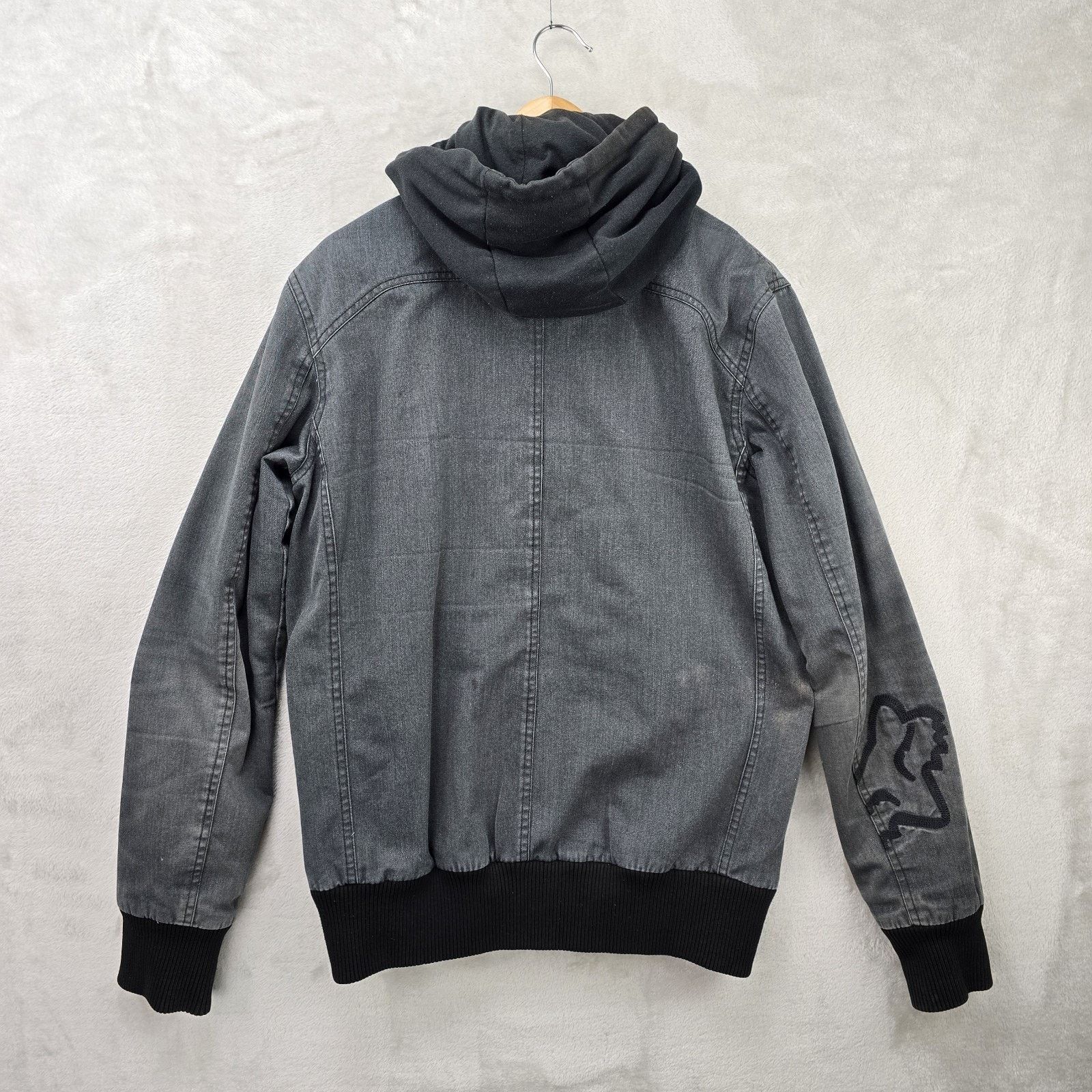 Fox Racing Fox Racing Hooded Jacket Mens Medium Gray Vtg Y2K Motocross Size US M / EU 48-50 / 2 - 10 Thumbnail