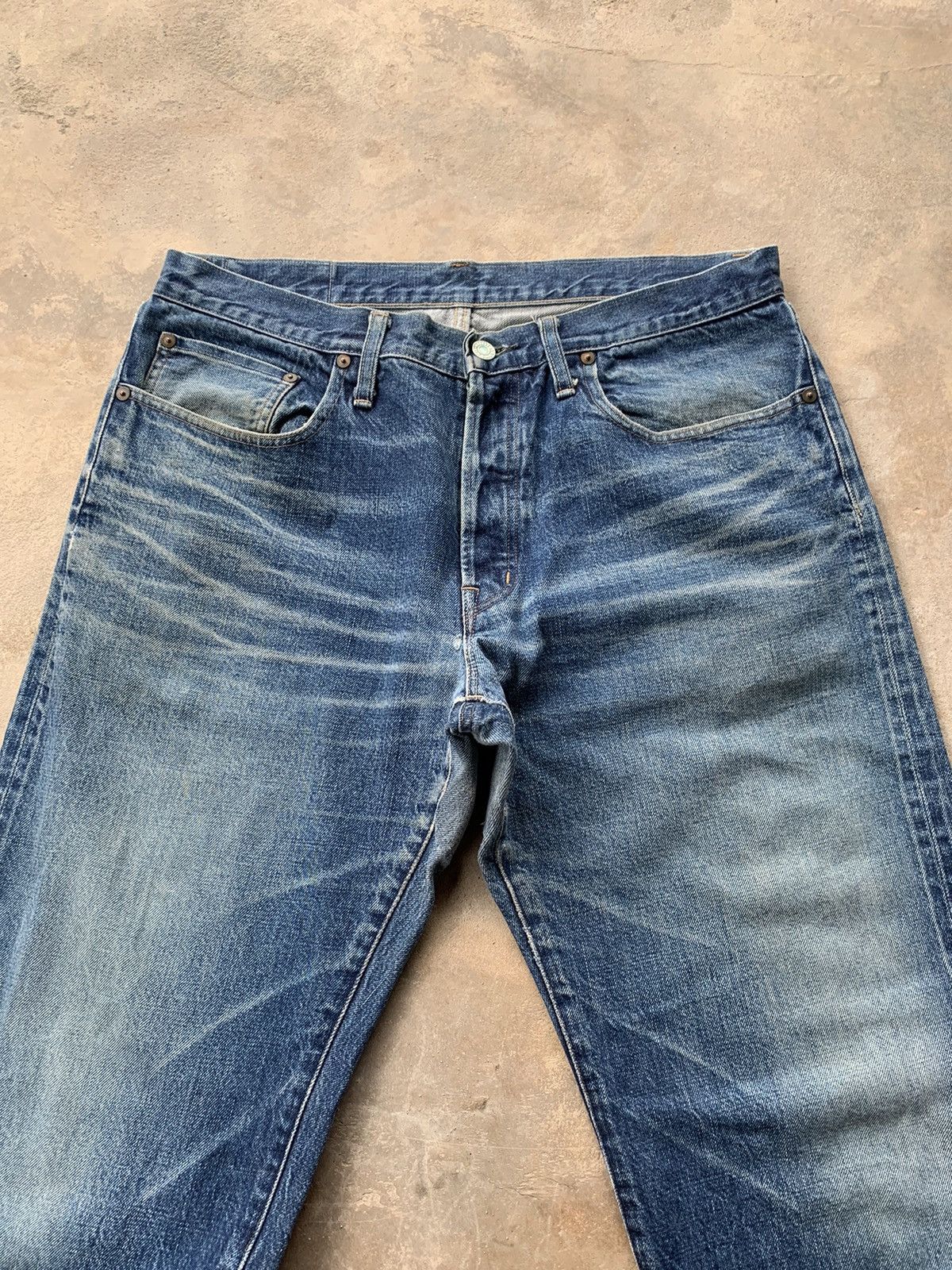 Japanese Brand vintage Okura Hr Market Selvedge Distressed denim Size US 34 / EU 50 - 9 Thumbnail