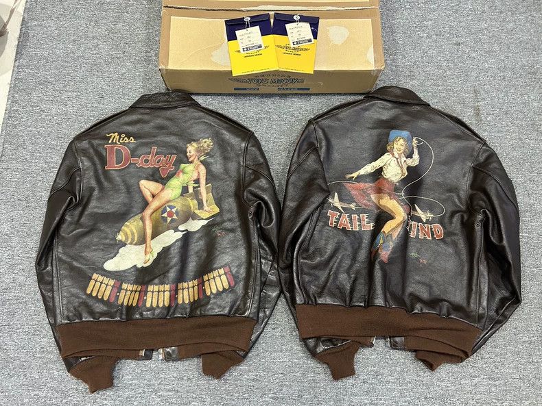 The Real McCoy's Toys McCoy A2 Leather Jacket with Artwork Size US M / EU 48-50 / 2 - 1 Thumbnail