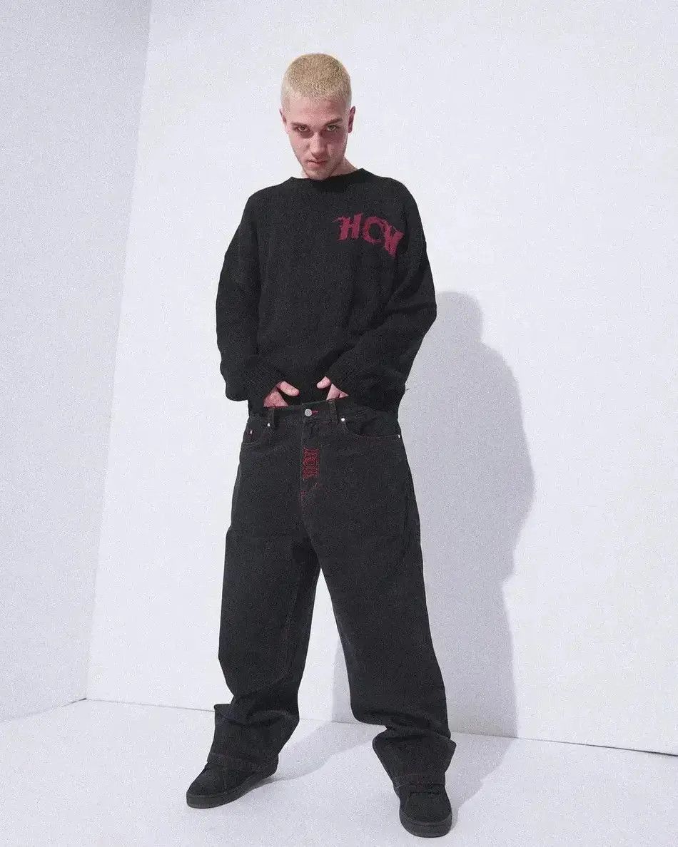 Japanese Brand American Retro Y2K jeans skeleton straight Trousers Wide Leg Size US 32 / EU 48 - 6 Thumbnail