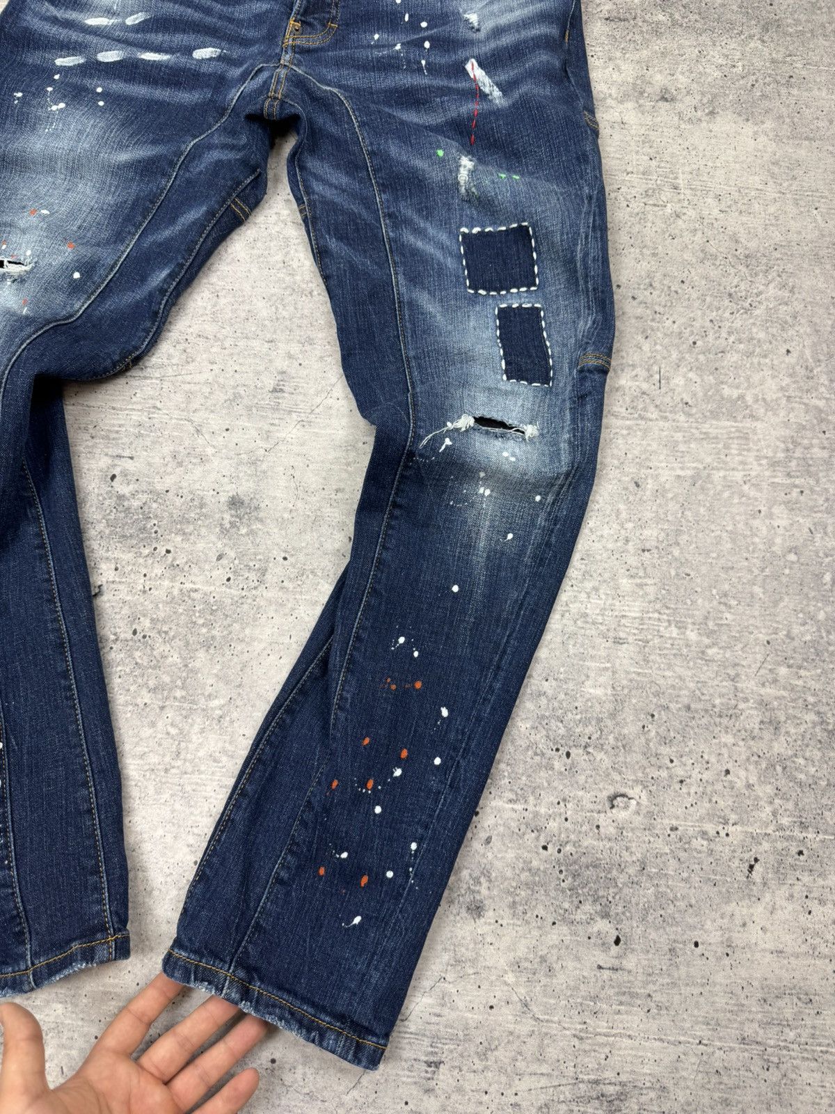 Dsquared2 Dsquared2 Dsquared Painted Patchwork Italian Jeans Trousers Size US 36 / EU 52 - 7 Thumbnail