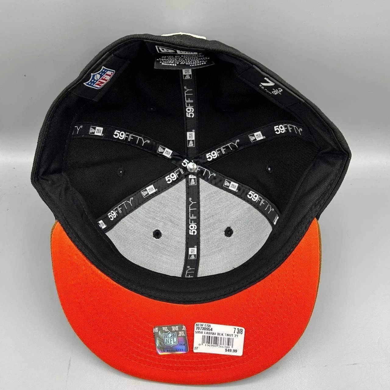 New Era Las Vegas Raiders Hat Men 7 3/8 Black Brown NFL Fitted Cap Size ONE SIZE - 6 Thumbnail