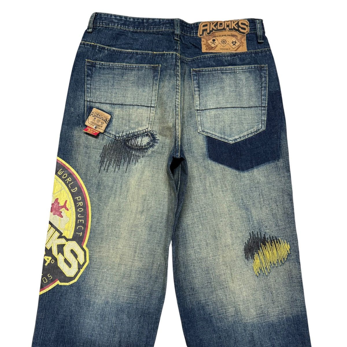 Vintage Vintage Akademiks Spellout Denim Baggy Jeans Jnco Size US 35 - 10 Thumbnail
