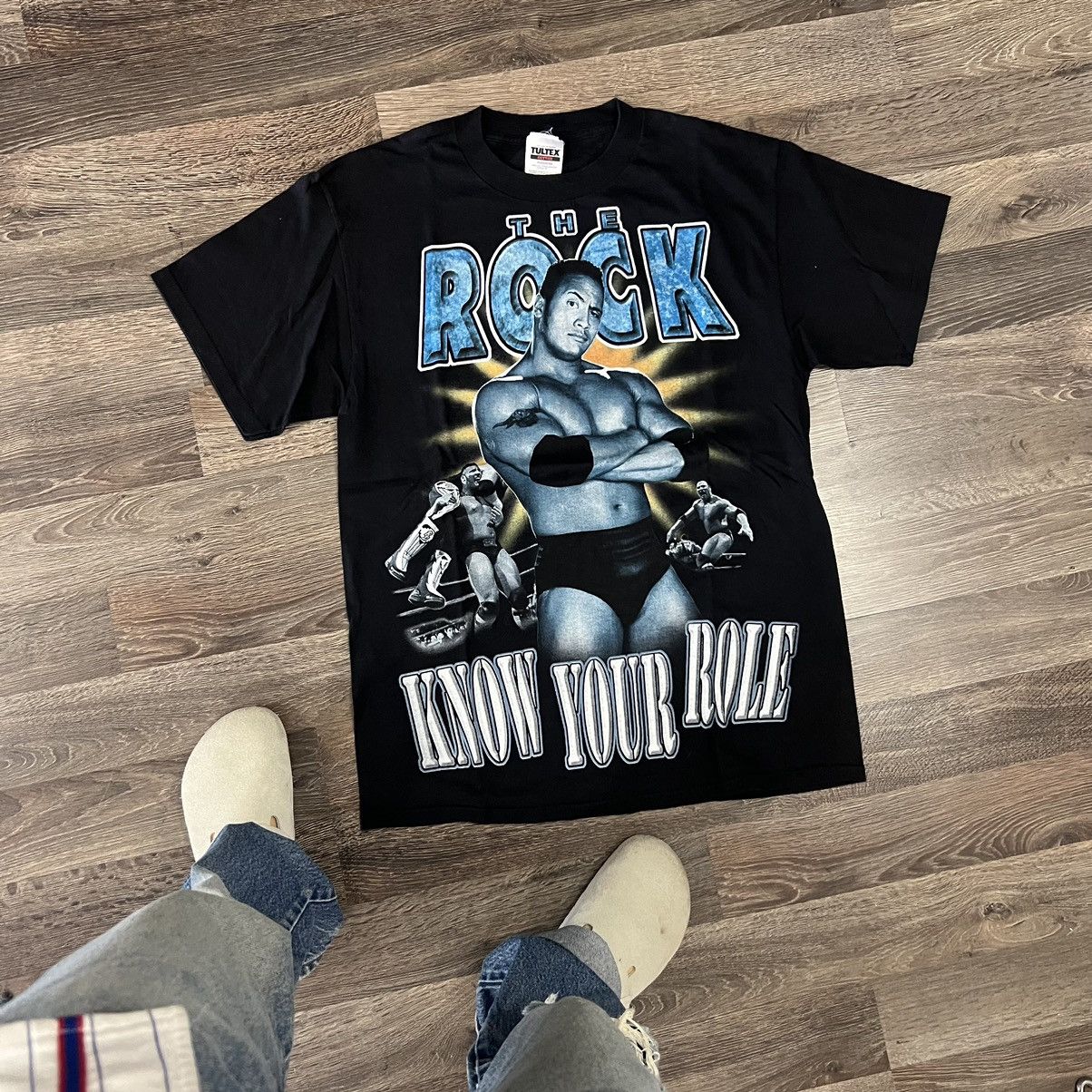 WWE Vintage the rock wrestling t shirt WWE 1999 Size US L / EU 52-54 / 3 - 2 Thumbnail