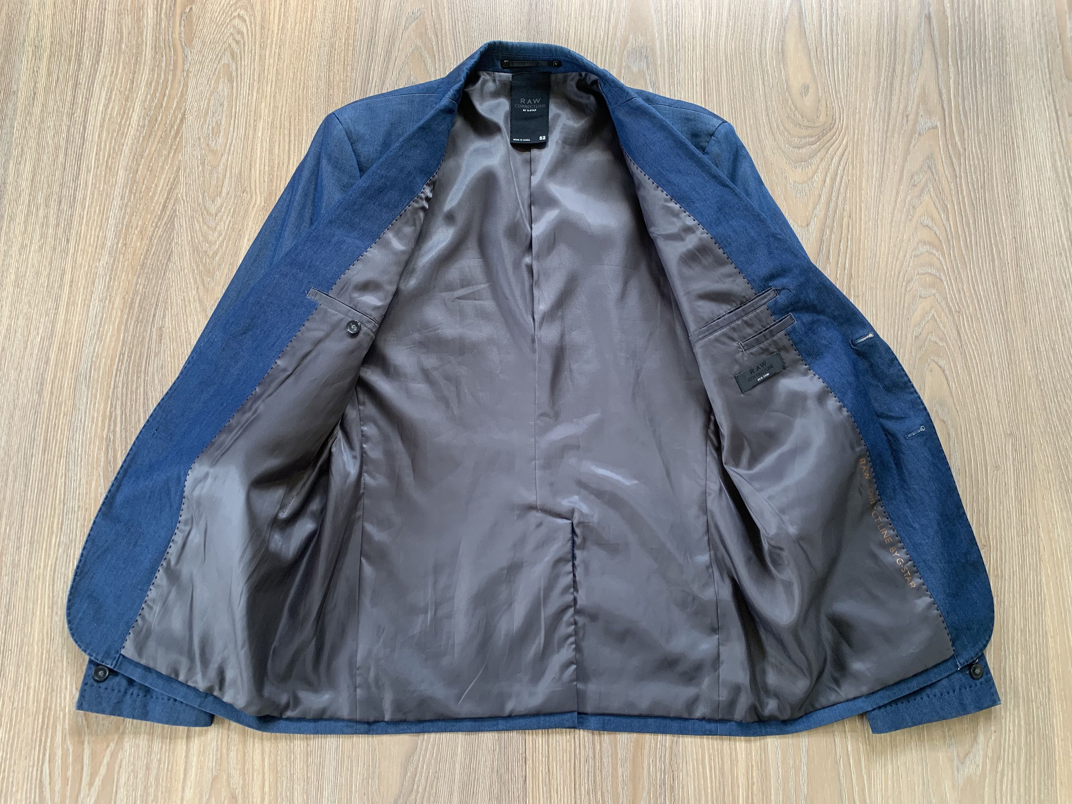 G-Star Mens G-Star Raw Correct Line Tailored Blazer Denim Jacket Size 52S - 4 Thumbnail