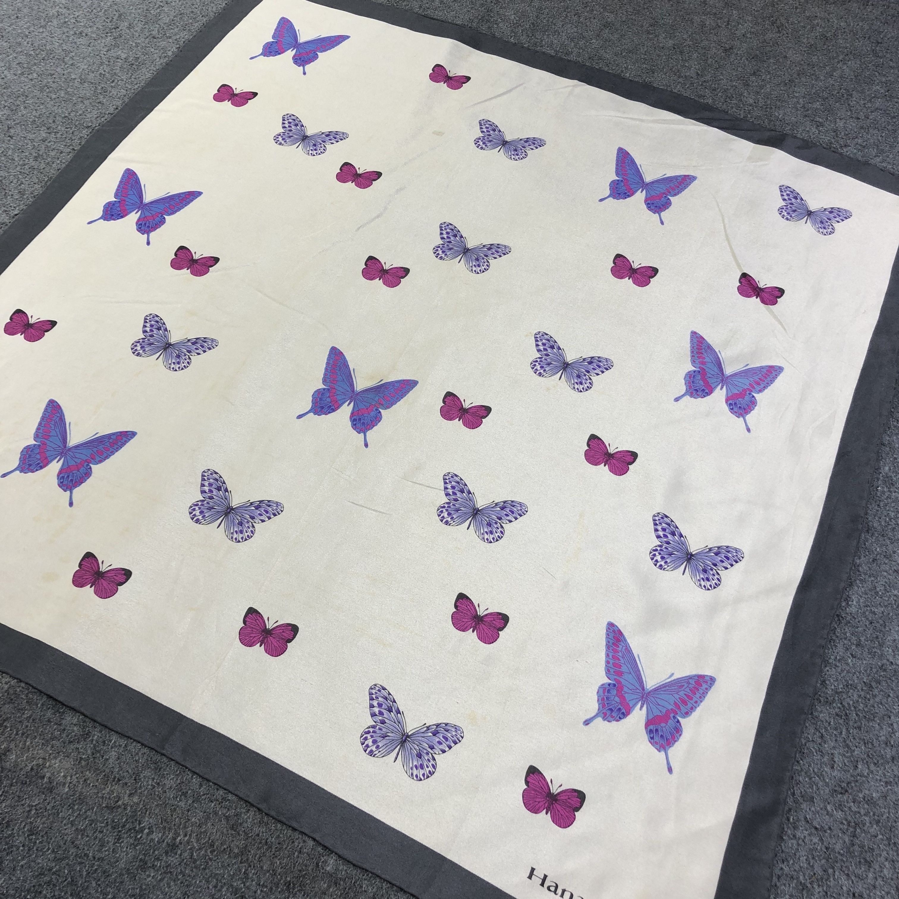 Hanae Mori Hanae Mori Butterflies Silk Scarf M651 Size ONE SIZE - 2 Thumbnail