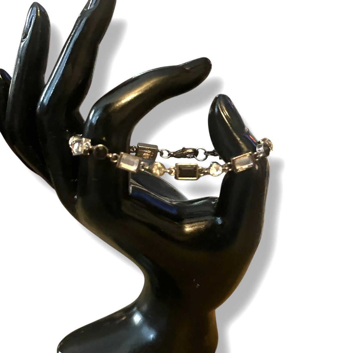 Other RMN dark silver tone black and clear stone tennis bracelet Size ONE SIZE - 4 Thumbnail