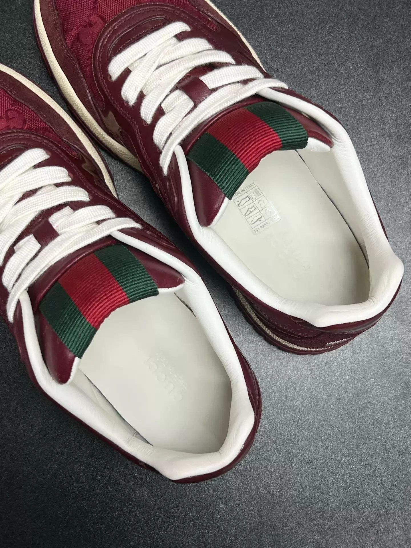 Gucci GUCCI Re-Web Red Low-Top Sneaker 37.5 Size US 7 / IT 37 - 4 Thumbnail