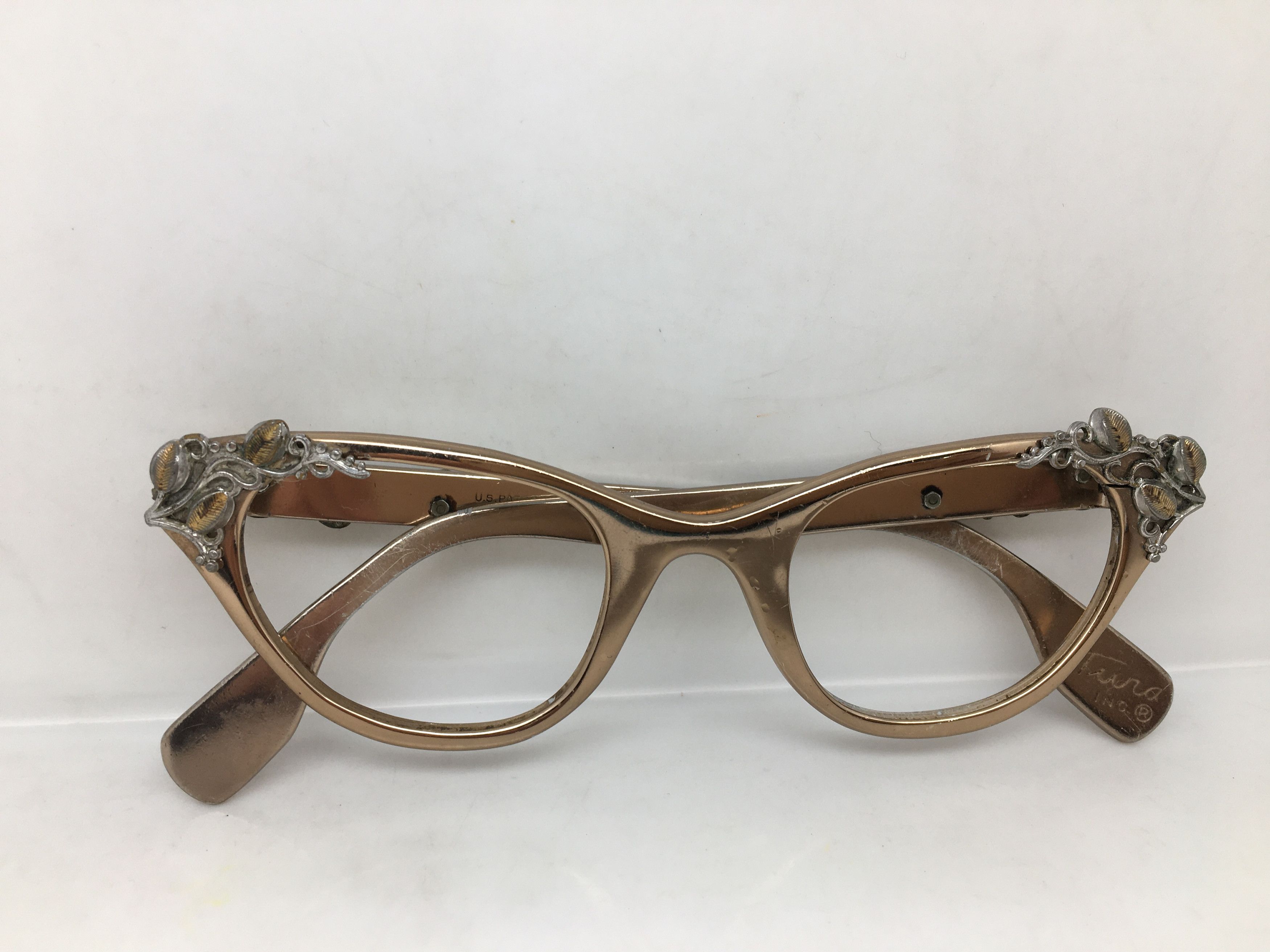 Vintage Vintage 50s TURA Woman Aluminum Brown Cateye Eyeglasses Size ONE SIZE - 7 Thumbnail