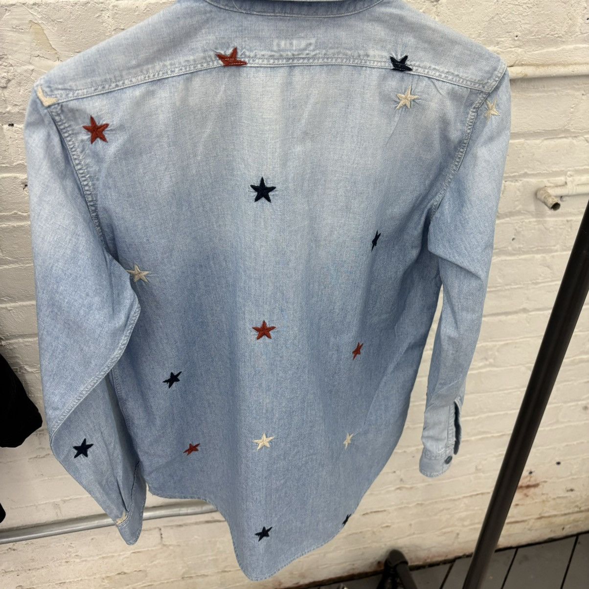 Kapital Embroidered Star Chambray Shirt Size US S / EU 44-46 / 1 - 4 Thumbnail