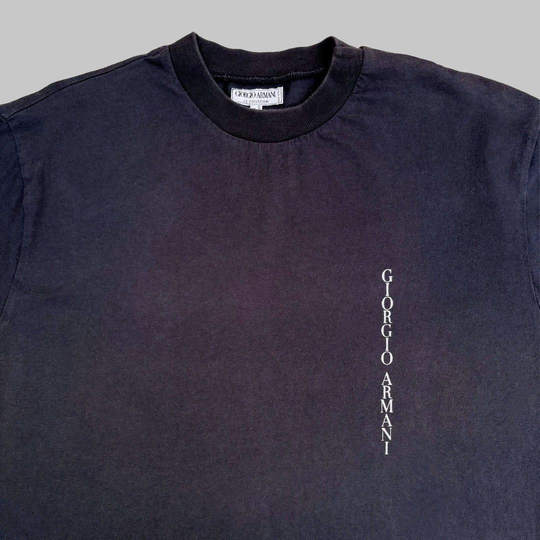 Armani Giorgio Armani 1990 90s Vintage Collezioni L/S Logo T-Shirt Size US L / EU 52-54 / 3 - 2 Thumbnail