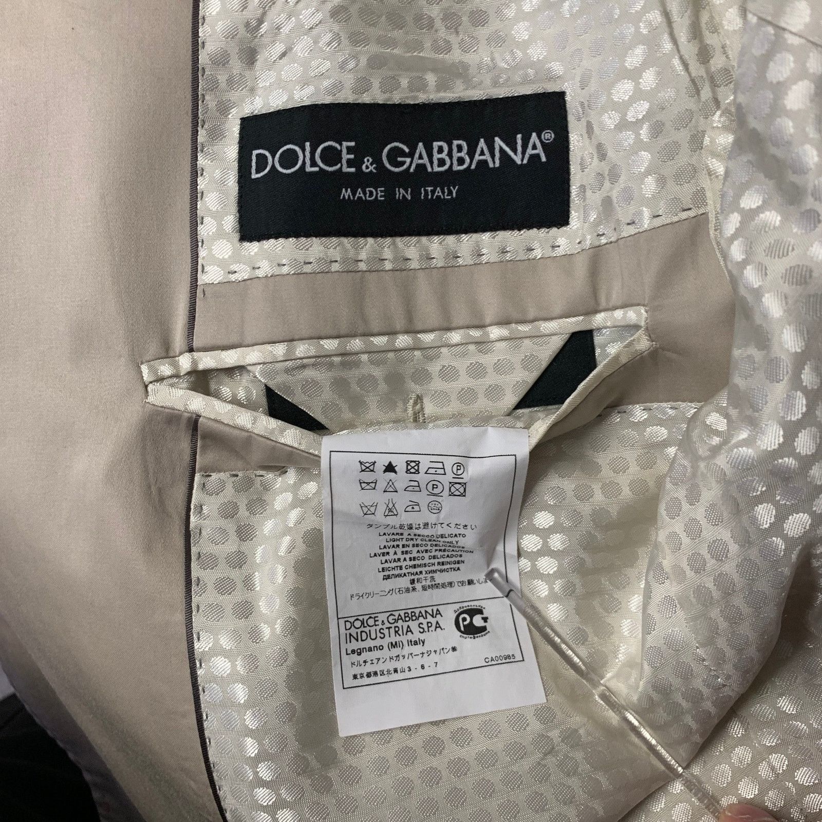 Dolce & Gabbana DOLCE & GABBANA Size 46 Khaki Notch Lapel Suit Size 46R - 6 Thumbnail