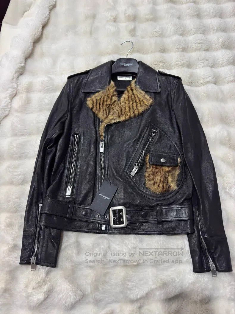 Saint Laurent Paris Saint Laurent Paris Vintage Fur Leather Jacket Size US M / EU 48-50 / 2 - 1 Thumbnail