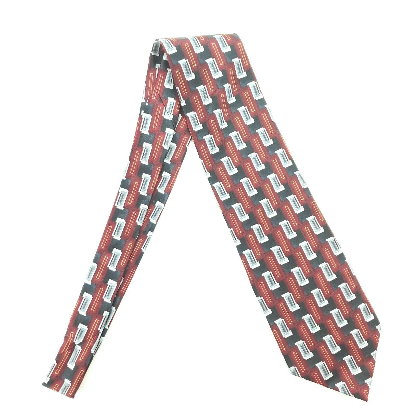 Pierre Cardin Pierre Cardin Red Silk Tie Wide Size ONE SIZE - 6 Thumbnail