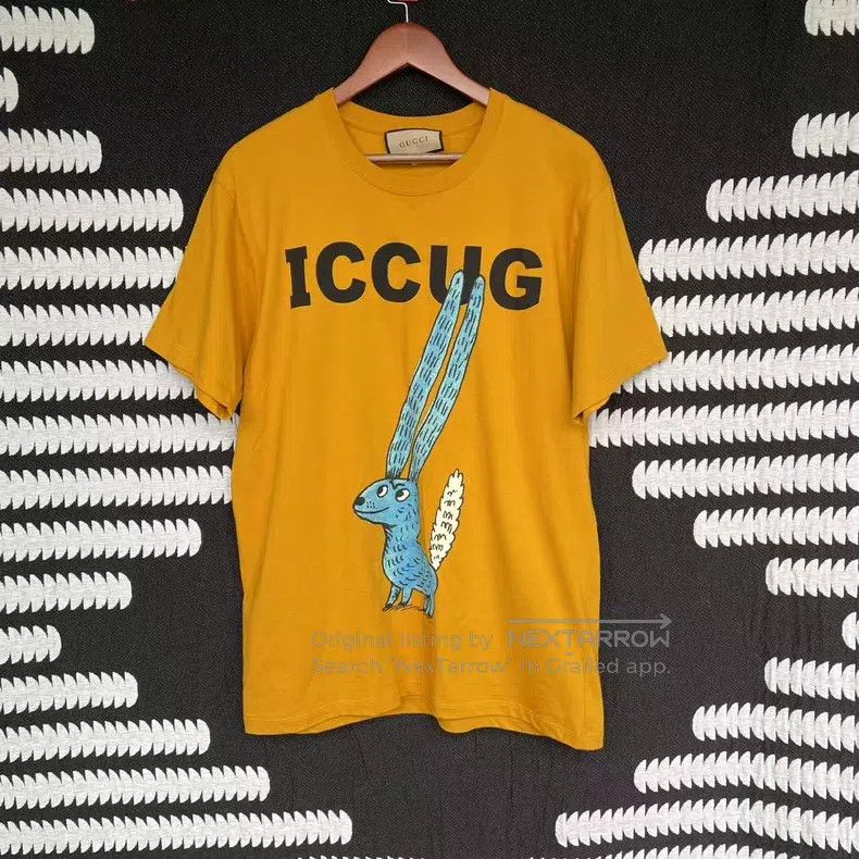Gucci Gucci Long-eared rabbit T-shirt with short sleeves Size US S / EU 44-46 / 1 - 1 Thumbnail