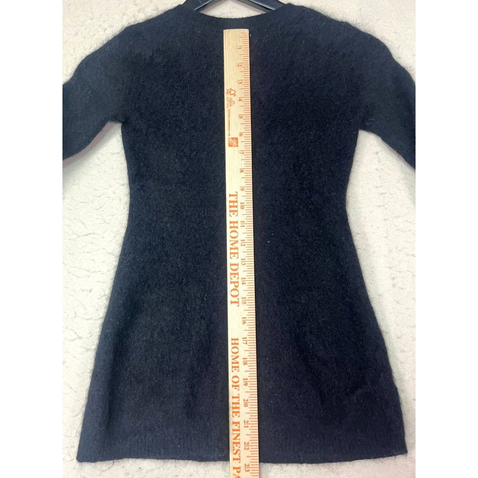 AQUA Aqua Cashmere Womens Sweater Long Sleeve Crew Neck Knit Black Size S Pullover Regular 100% Cashmere Size S / US 4 / IT 40 - 4 Thumbnail