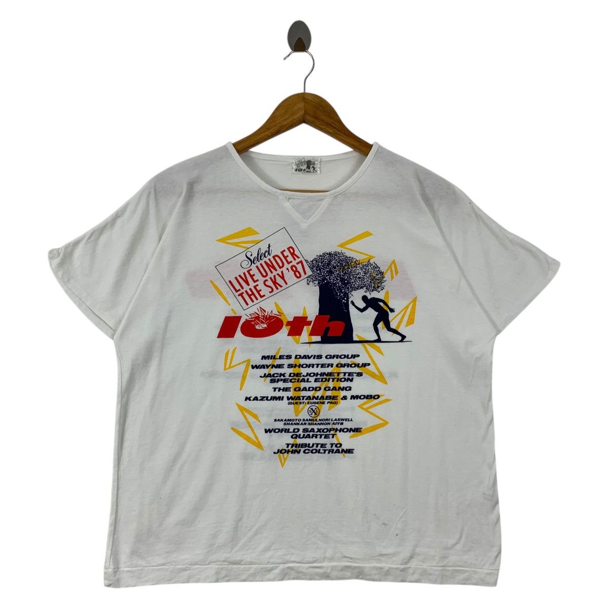 Vintage MILE DAVIS live under the sky 87’s saxophone tee
