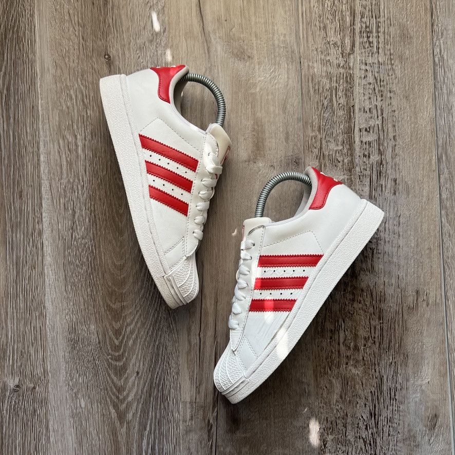Adidas × Vintage ADIDAS • Superstar 2 "White/Red" (4.5M) Size US 5 / EU 37 - 8 Thumbnail