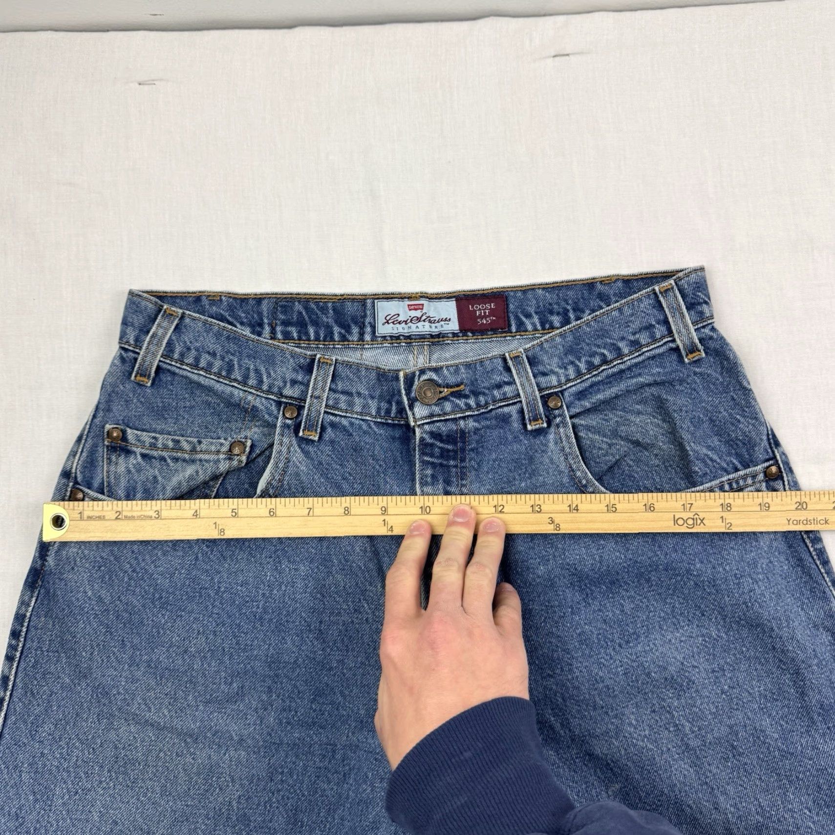 Levi's VINTAGE Levi's 545 Jeans Men 32x30 Brown Tab Levi's Signature Y2K Blue 30 Inseam Straight Regular Zip - Adult Mens Size US 32 / EU 48 - 7 Thumbnail