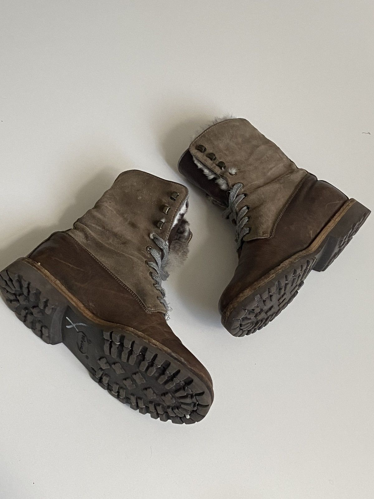 Brunello Cucinelli Brunello Cucinelli Shearling Lined Leather Winter Boots Y2k Size US 8 / IT 38 - 3 Thumbnail