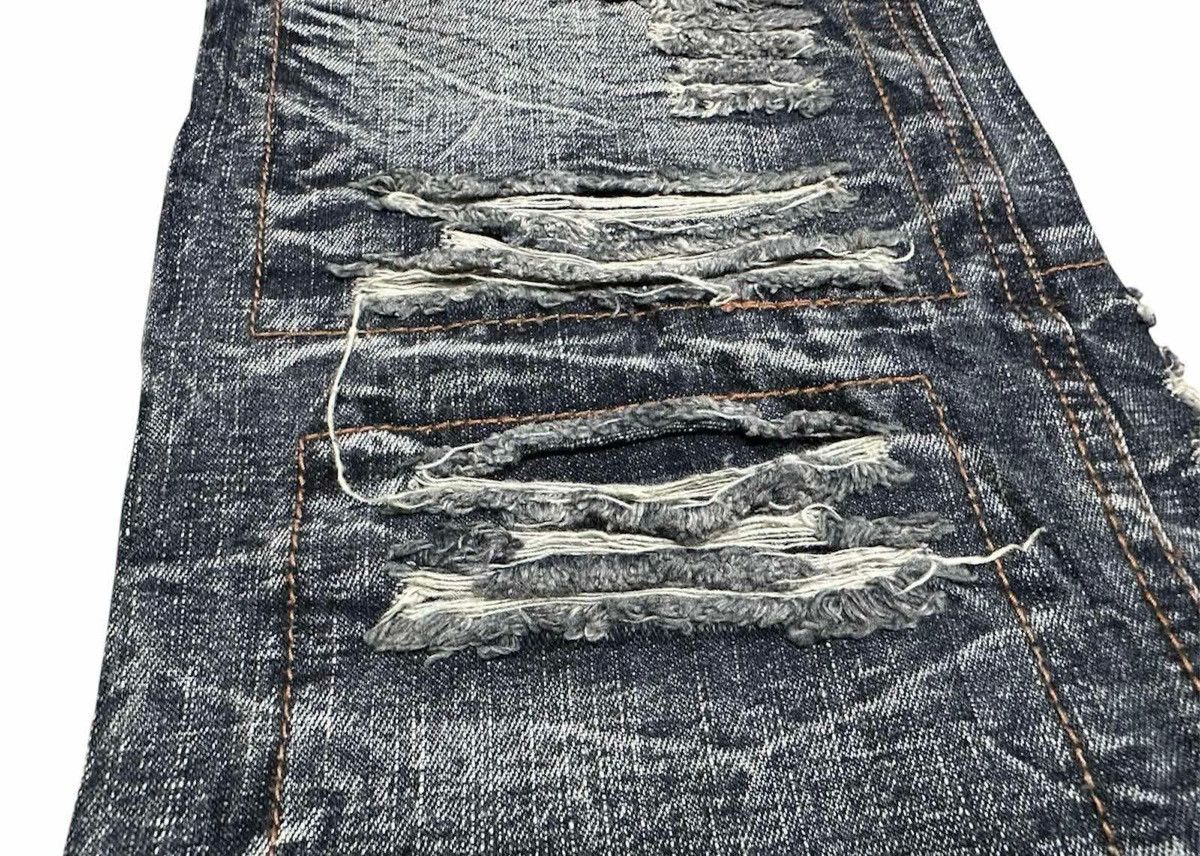 Hysteric Glamour × Japanese Brand × Seditionaries 🔥Y2K Archived Lowbox Faded Patchwork Distressed Denim Punk Size US 34 / EU 50 - 5 Thumbnail