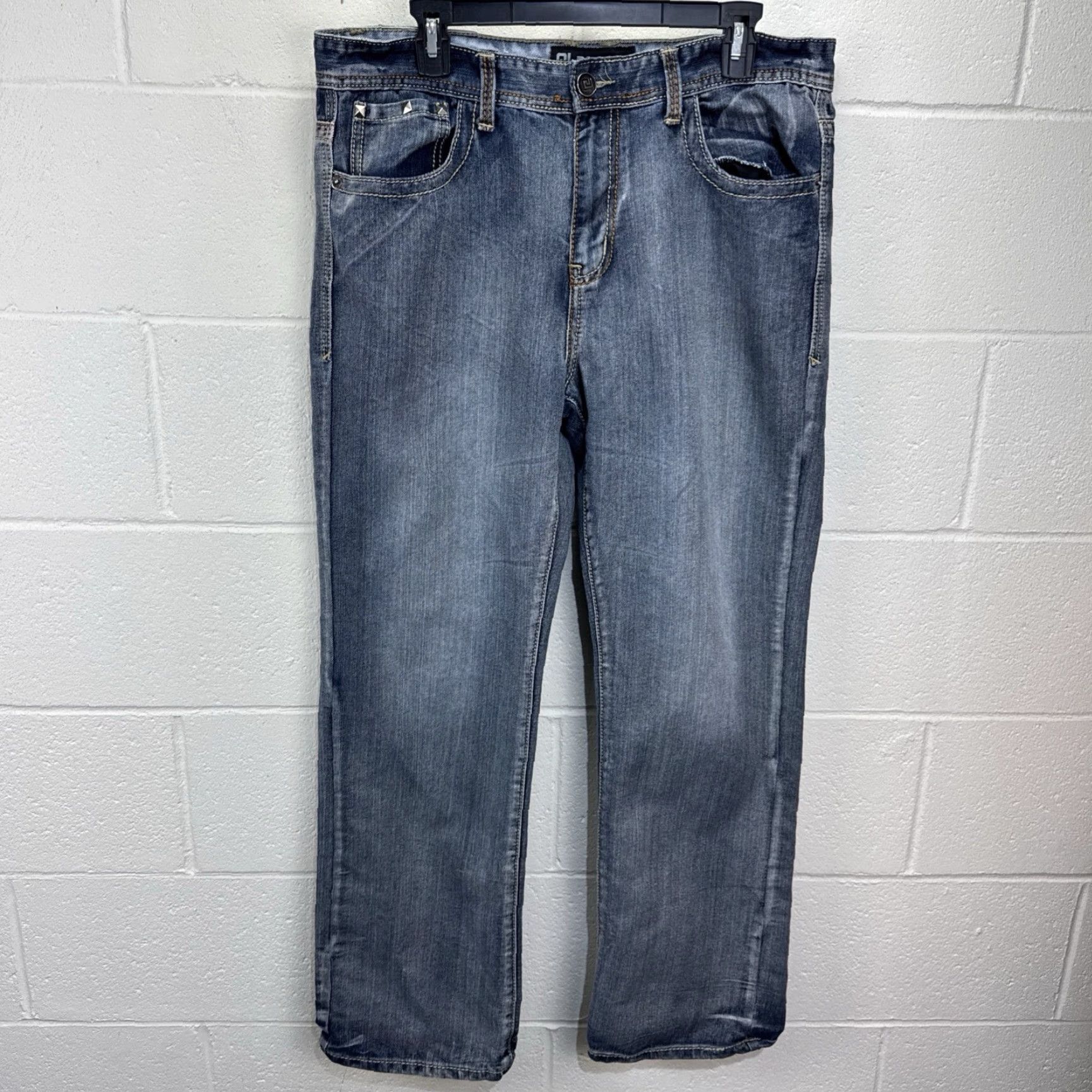 Buckle Black Buckle Black Jeans Mens 34x32 Relaxed Straight Blue Studded Denim Grunge Size US 34 / EU 50 - 2 Thumbnail