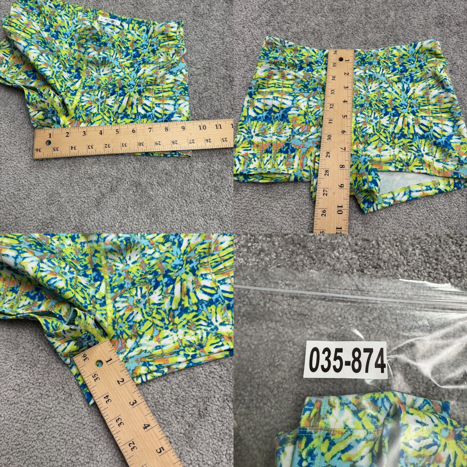 Forever 21 FOREVER 21 Tie-Dye Compression Shorts Womens Small Neon Green Blue Pink Active Size 28" / US 6 / IT 42 - 8 Thumbnail