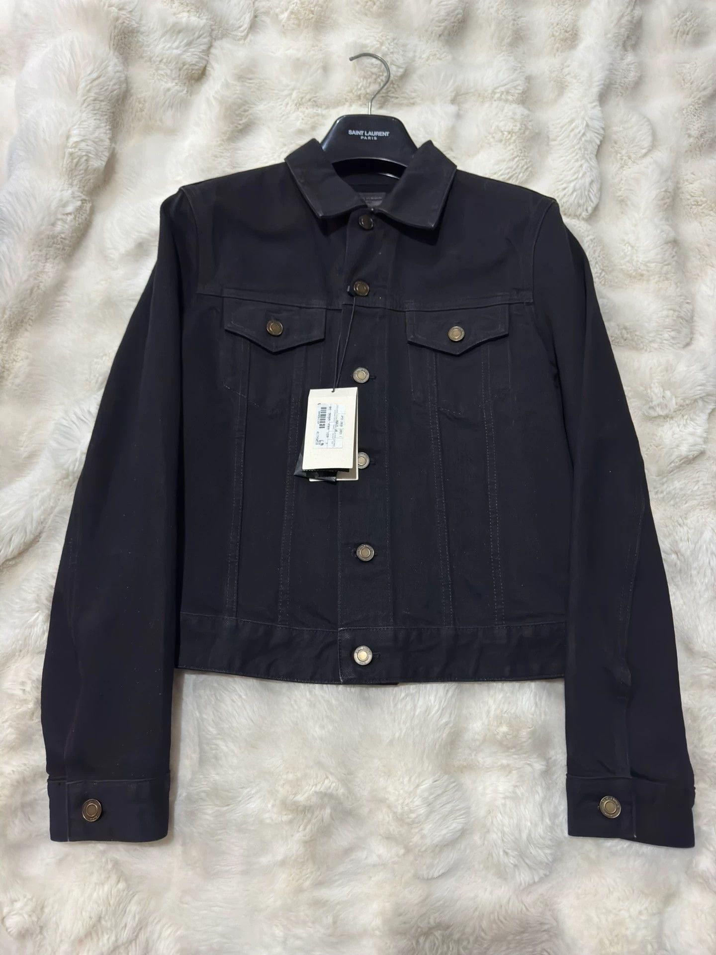 Saint Laurent Paris Saint Laurent SLP brand new black denim jacket Size US M / EU 48-50 / 2 - 1 Thumbnail