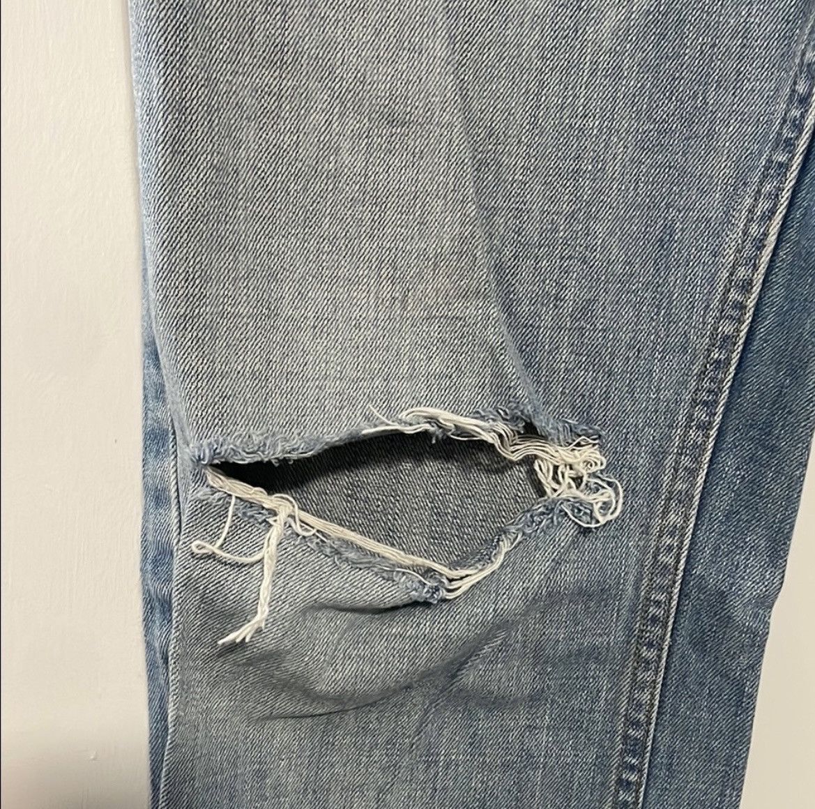 Aeropostale Aeropostale Blue Ripped Bootcut Jeans Size US 33 - 4 Thumbnail
