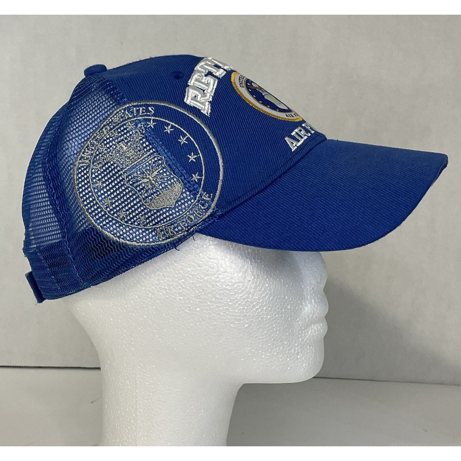 The Unbranded Brand US Air Force Retired Hat Blue White Mesh Trucker Cap USAF Size ONE SIZE - 7 Thumbnail