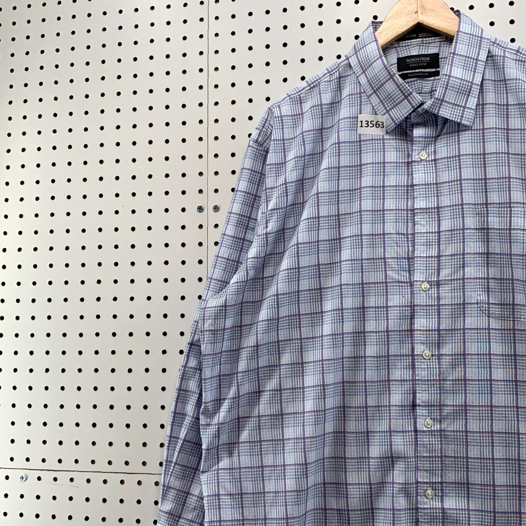 Nordstrom Nordstrom Plaid Button-Up Long Sleeve Shirt Men's Traditional Fit Size 17.5 Blue Multicolor Classic Size US XXL / EU 58 / 5 - 3 Thumbnail