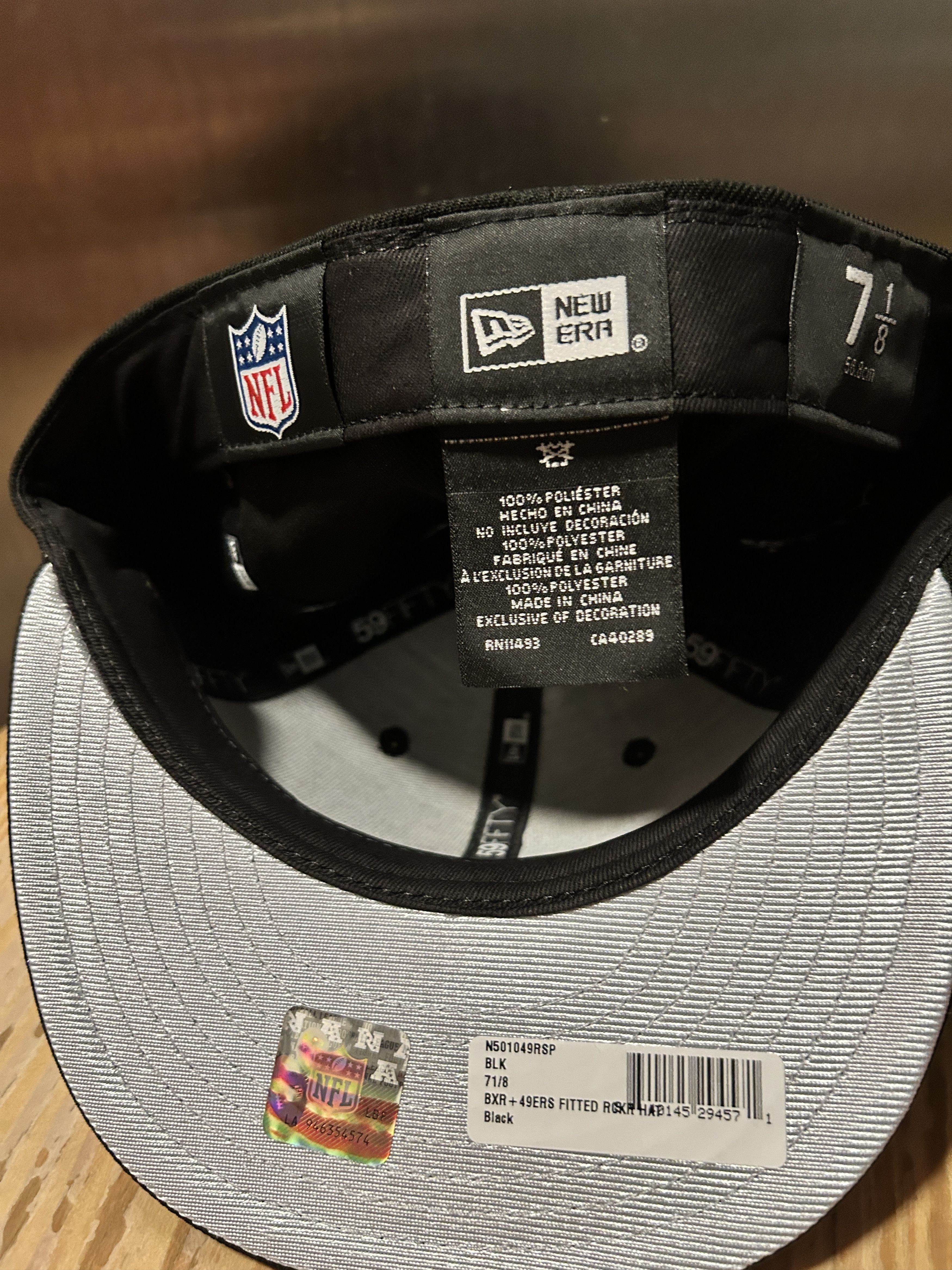 7 1/8) BORN X RAISED + 49ERS FITTED ROCKER HAT: BLACK