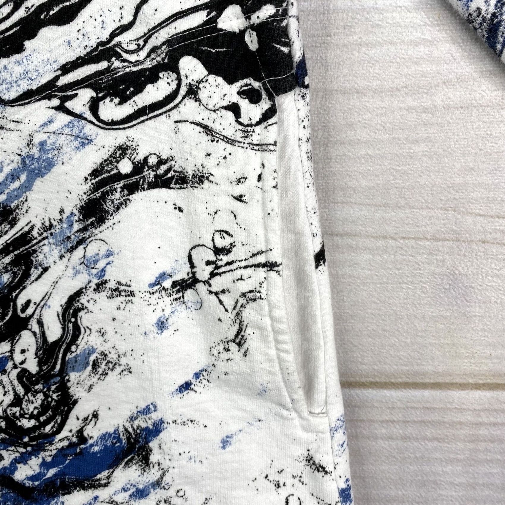 Vintage Jess & Jane Sweatshirt Womens M Black White Blue Splatter Rhinestones Full Zip Size M / US 6-8 / IT 42-44 - 6 Thumbnail
